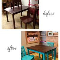 Table and Chair before and after