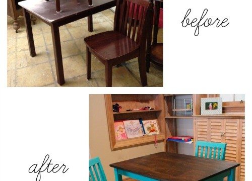 Table and Chair before and after