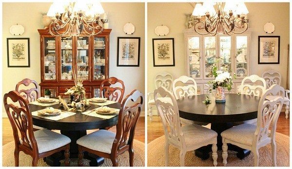 Antique Pewter Spray Paint Dining Room Chairs
