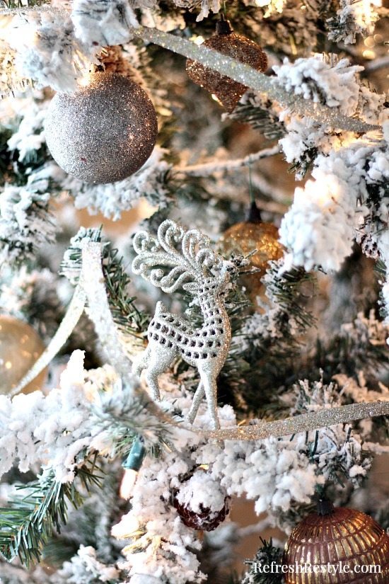 Christmas tree with Dollar Tree ornaments