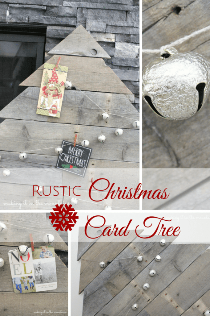 Rustic Pallet Christmas Card Holder