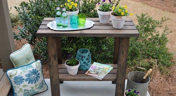 2 X 4 Potting Bench Plan - Create your own for under $15 in no time!