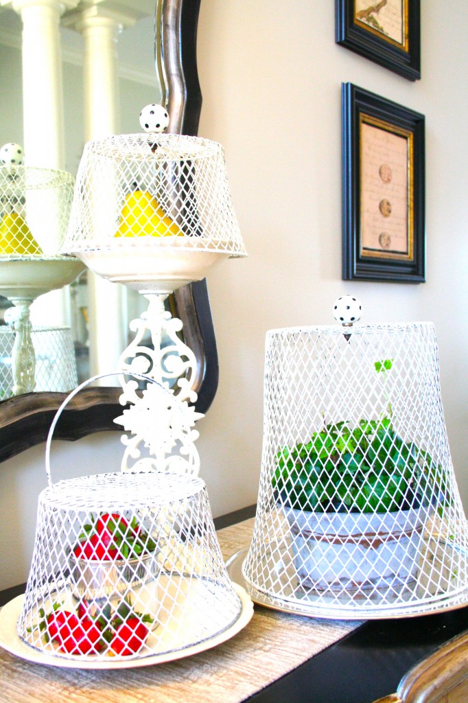 Chicken Wire Cloche painted with Annie Sloan Chalk Paint