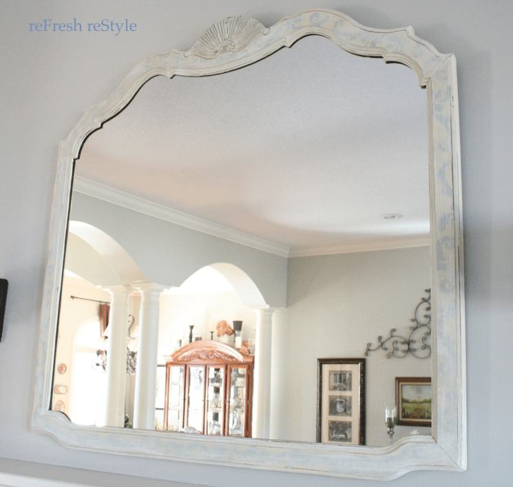 Chalk Paint Mirror Makeover Refresh, How To Chalk Paint A Mirror