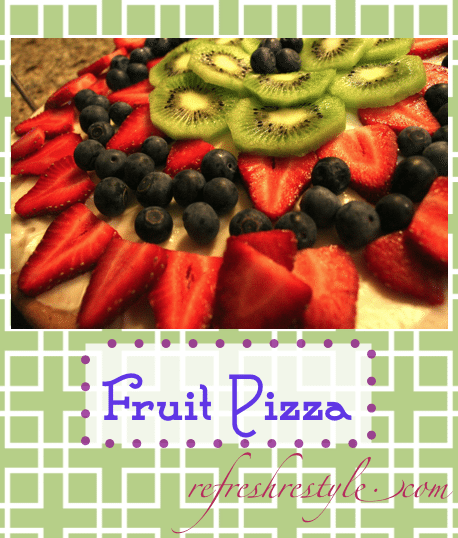 Fruit Pizza with cookie crust