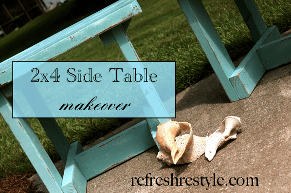 2x4 Side Table Makeover