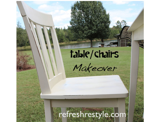 Hightop Table and Chairs Makeover