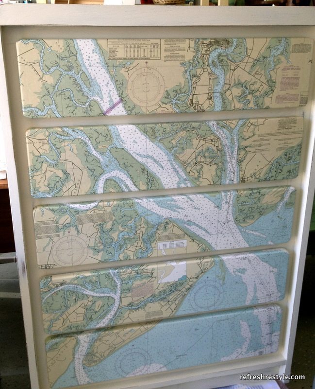 Mod Podge Map Dresser Refresh Restyle