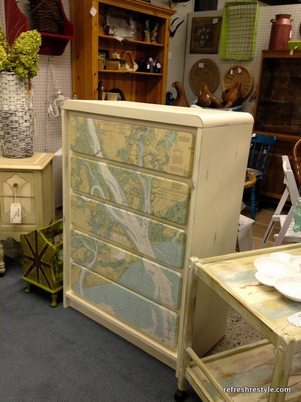 Mod Podge Map Dresser Refresh Restyle