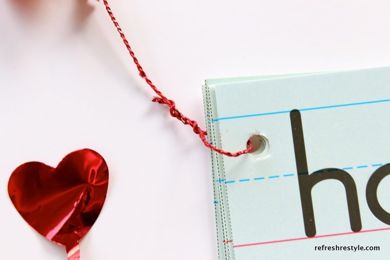 Dollar store hears on wire - Make your own Valentine's Day Card