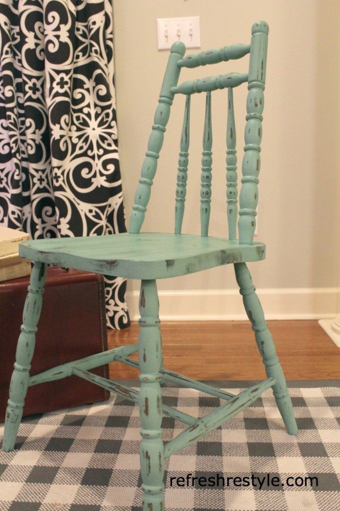 Chair Makeover in blue