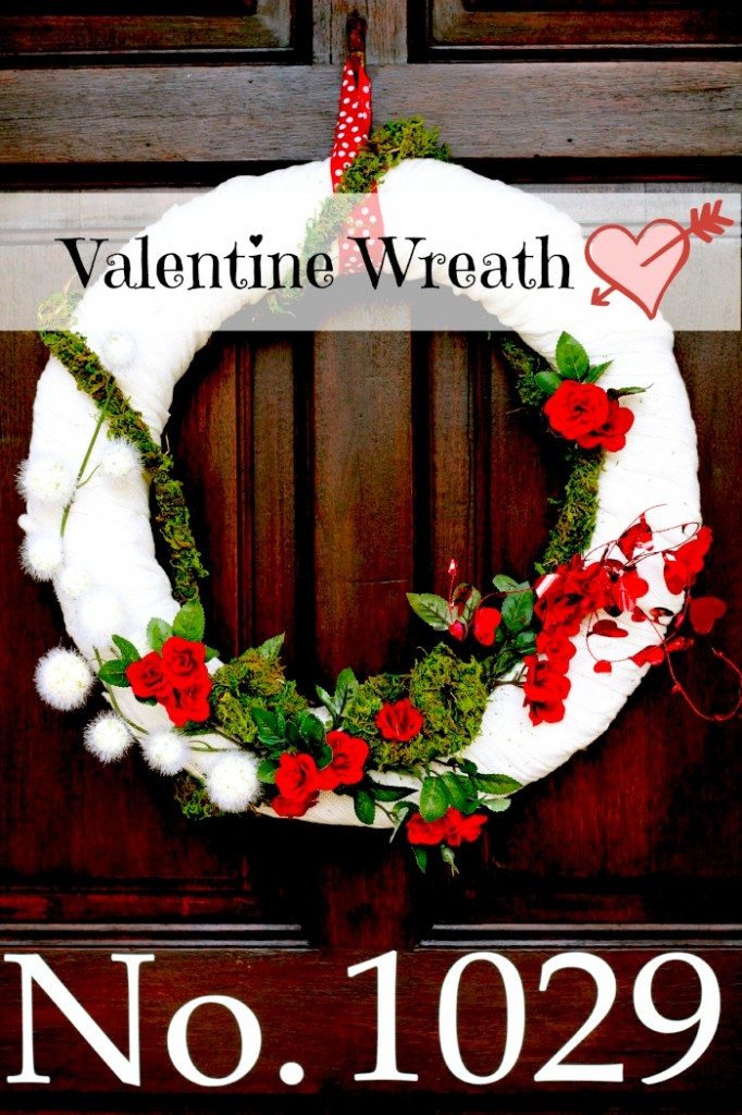 Valentine Wreath from a sweater