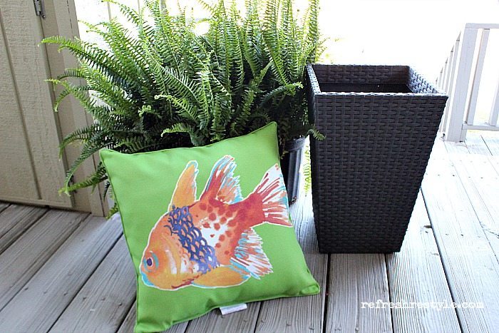 Spring Cleaning Pillows and Plants