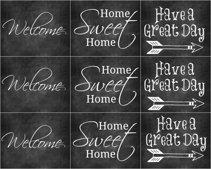 Welcome Home Chalkboard 