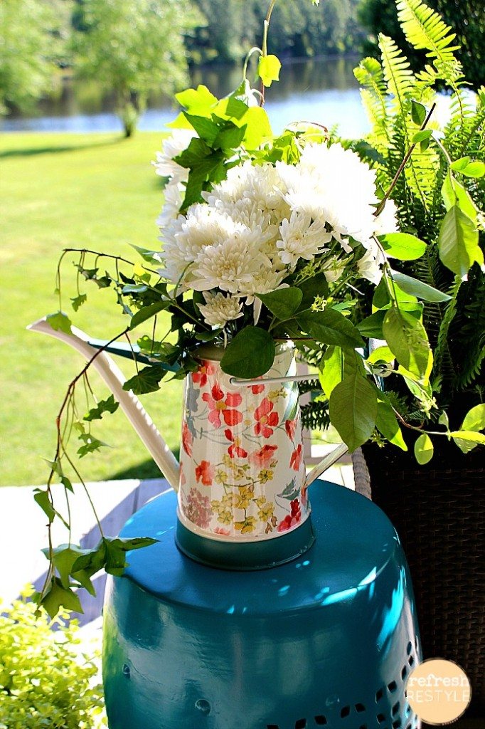 Fresh Flowers in watering can