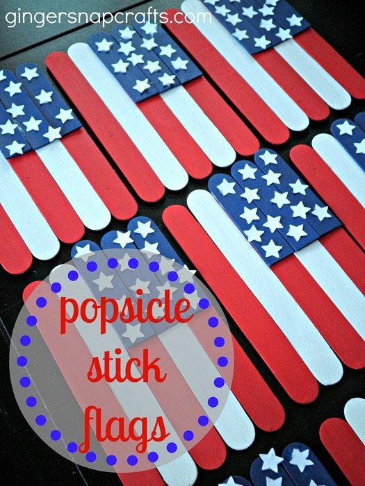 21 - Ginger Snap Crafts - Popsicle Stick Flags