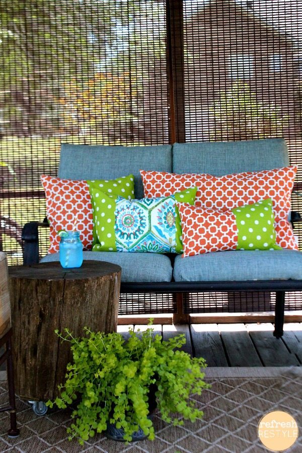 Fabric Loveseat pillows