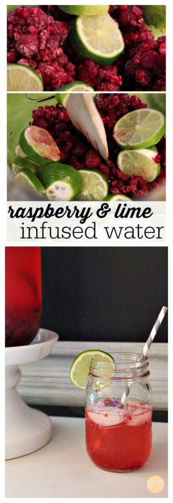 Raspberry and Lime Infused Water