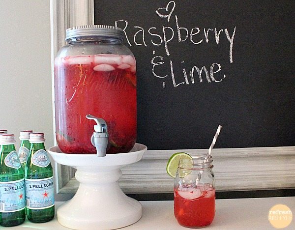 Raspberry and Lime Infused Water