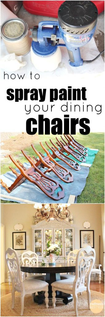spray paint dining chairs