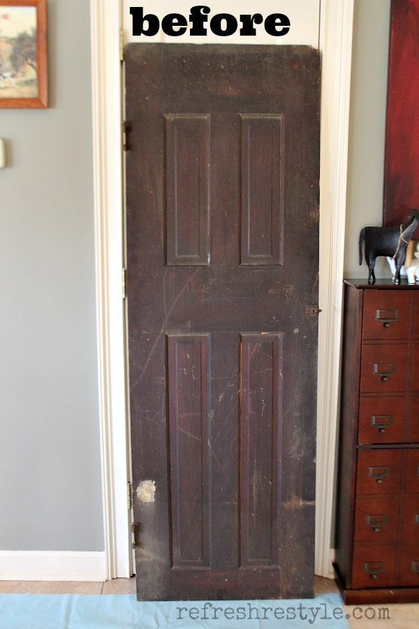 How to Create a Door Shelf #diyproject #olddoor #painteddoor