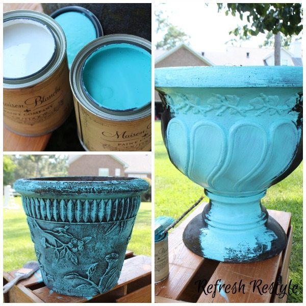 Pots Refreshed With Maison Blanche Outdoor Paint