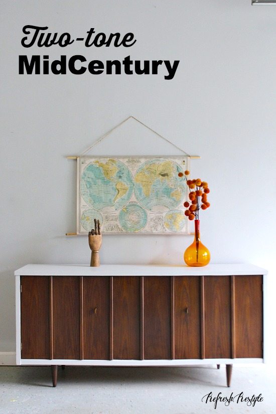 Two tone Midcentury Modern Makeover