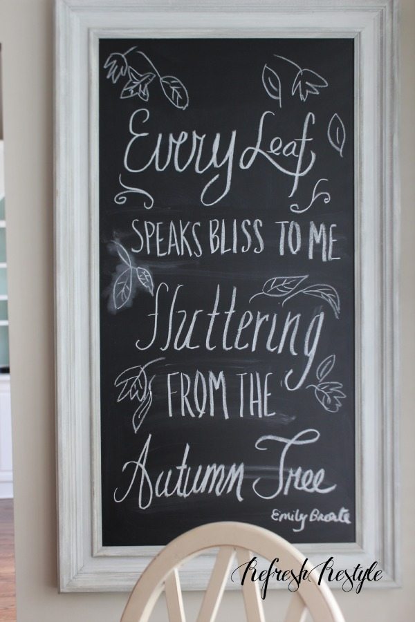 Fall Decor #diy #chalkboard