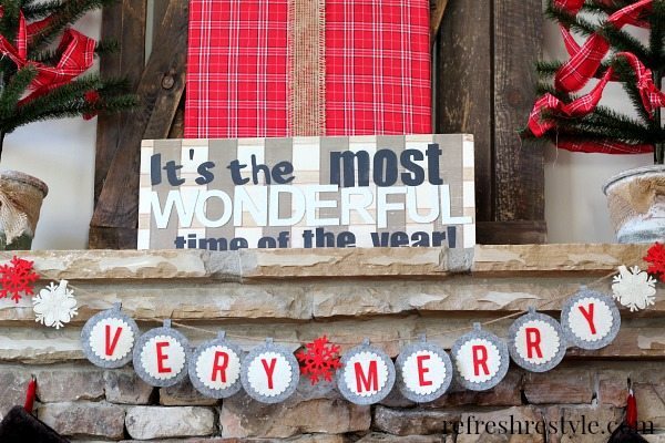 Christmas Mantel Banner from Target $1 area