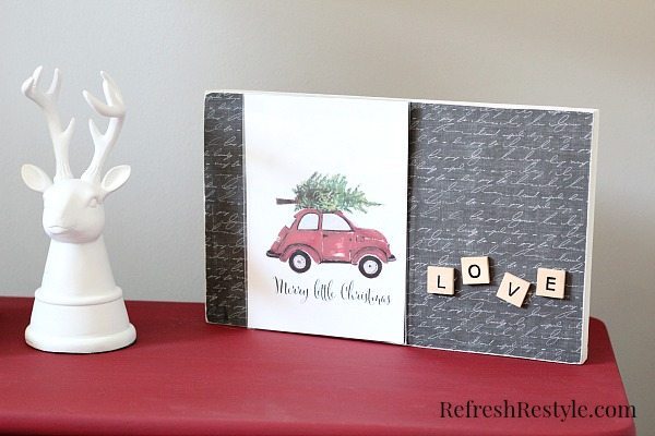 DIY frame with Cute print from Craftberry Bush