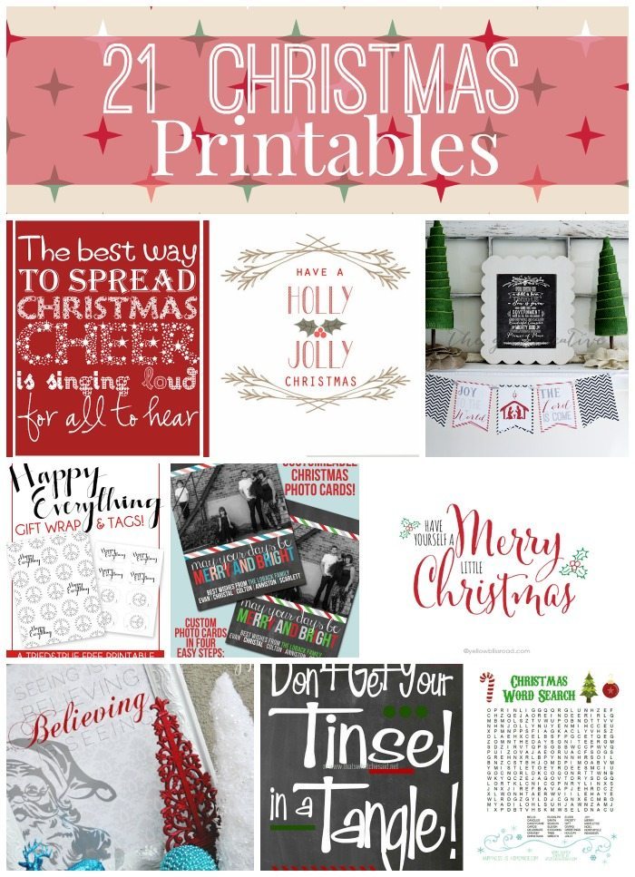 21 Christmas Printables