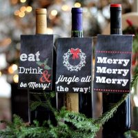 Christmas Tags for Wine Bottles from refreshrestyle.com