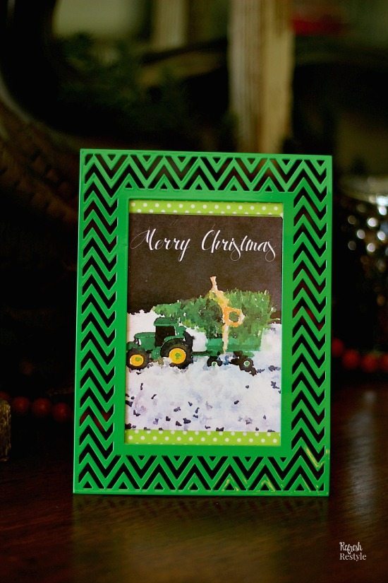 Trees on Tractors in a frame Free Printable