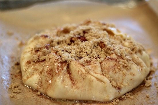 Apple Galette with brown sugar and cinnamon