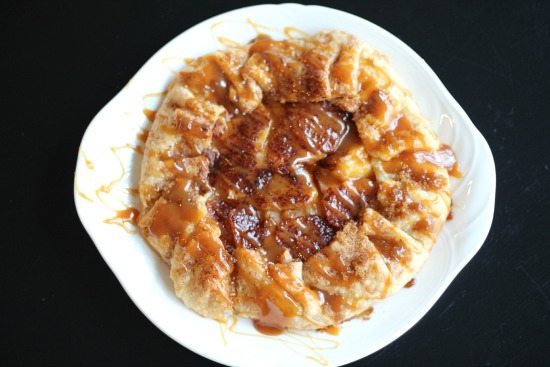 Apple Galette with caramel drizzle
