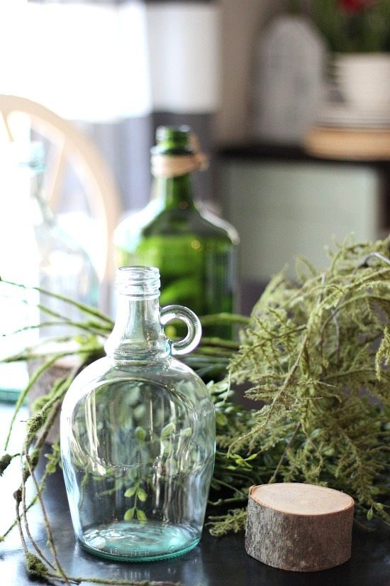 Decorating with old wine bottles