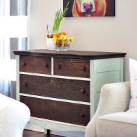 Dresser Makeover - paint and stain