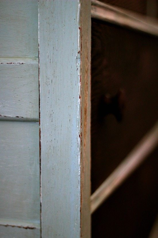 Dresser makeover with layered paint colors and stain