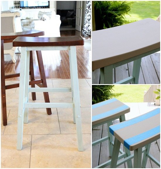 Painted bar stools to coordinate with your deocor