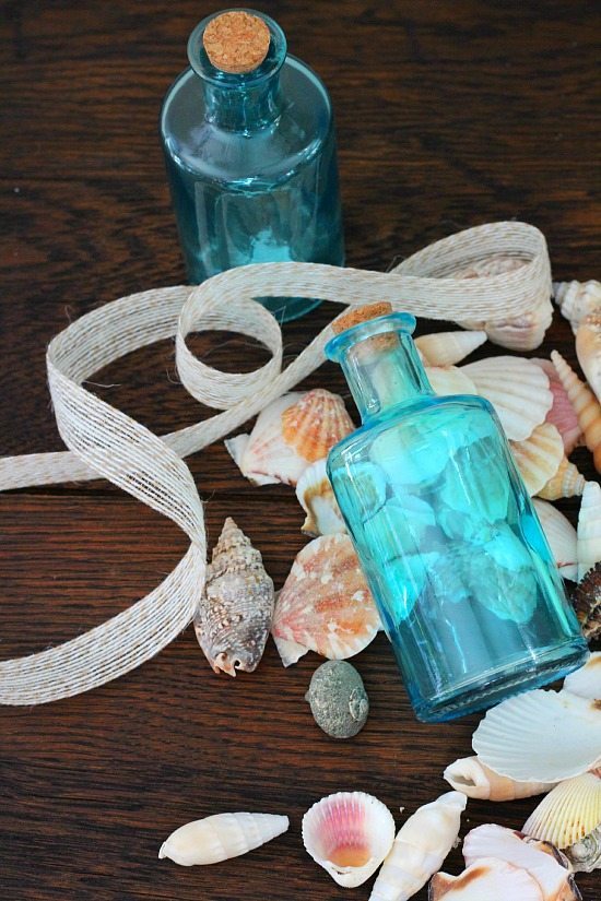 Aqua bottles for bath salt gifts