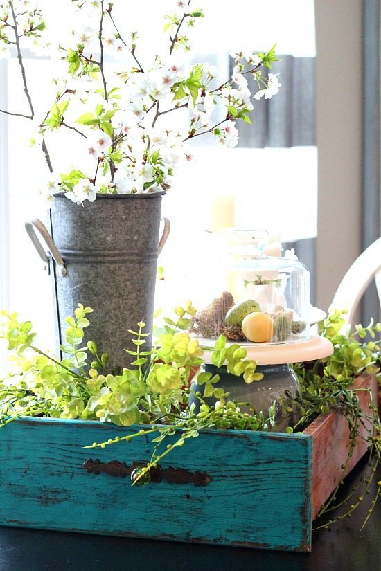 Old drawer filled with spring items!