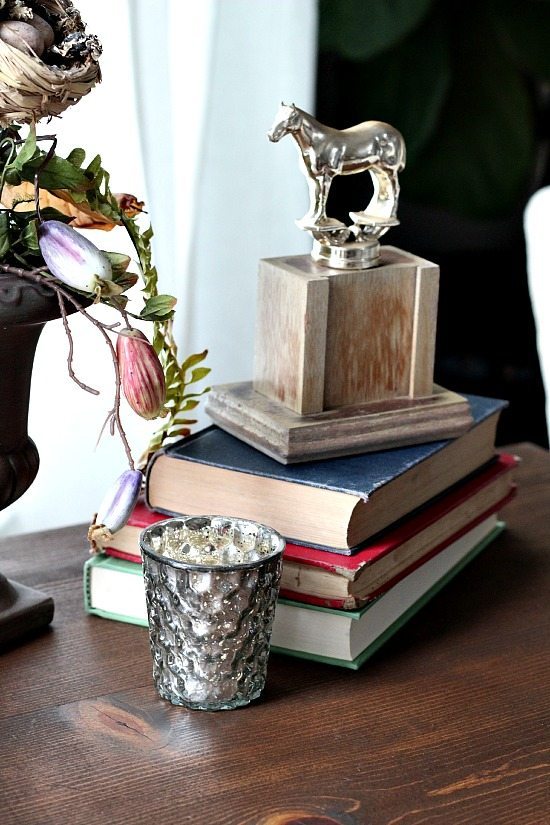 Curvy side table makeover Maison Blanche - Pecan and waxed with White Chalk Lime Wax