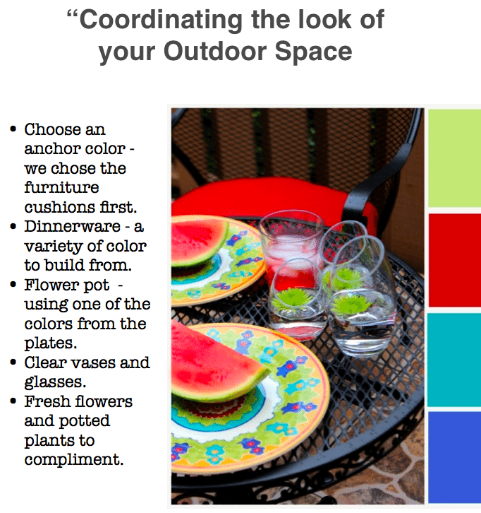 Choosing color for your outdoor space.