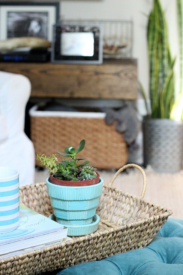 Baskets for storage in decor