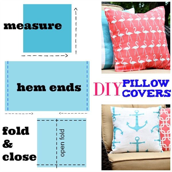 Use outdoor fabric to create a colorful pillow collection