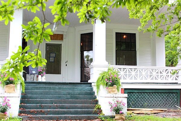 Front porch of the Idea House Southern Romance Mobile Al