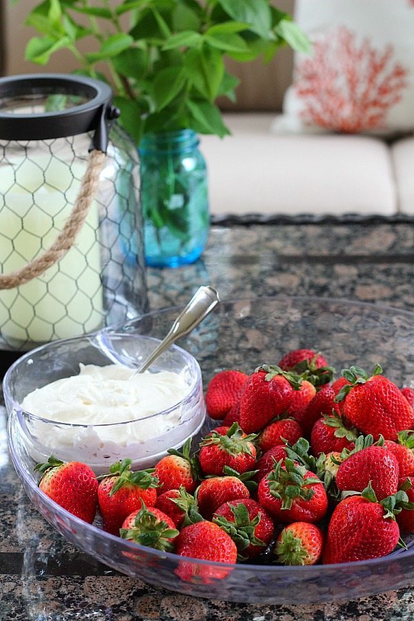 Fruit Dip recipe with strawberries