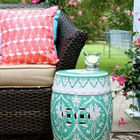 Use outdoor fabric to create a colorful pillow collection
