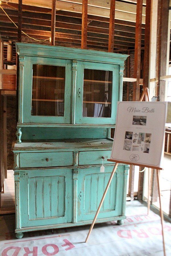 Beautiful aqua antique that will be used in the Southern Romance home