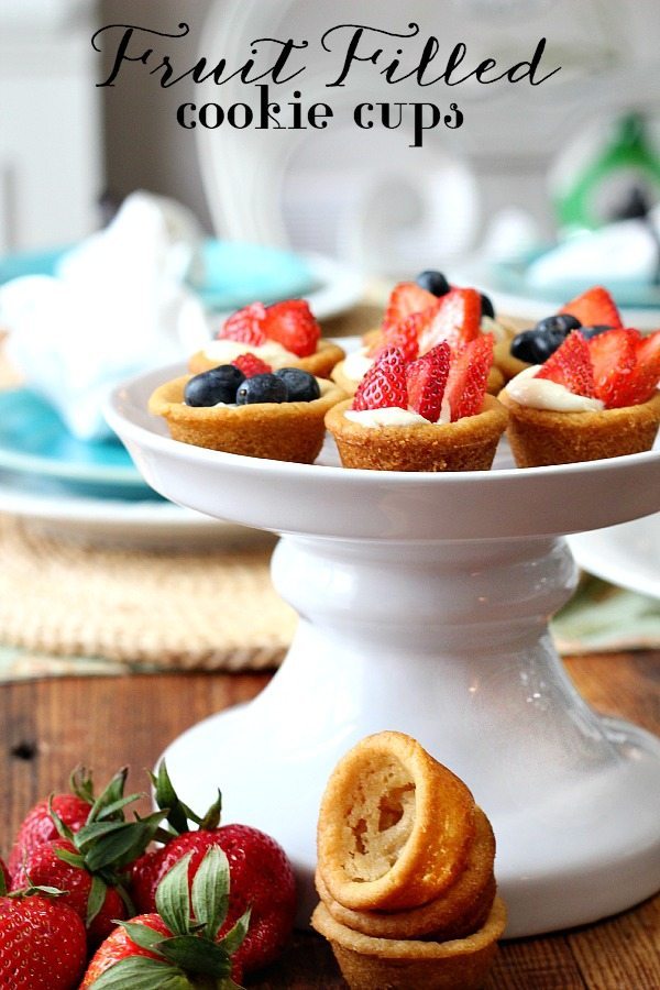 Cream Cheese fruit filled cookie cups #recipe